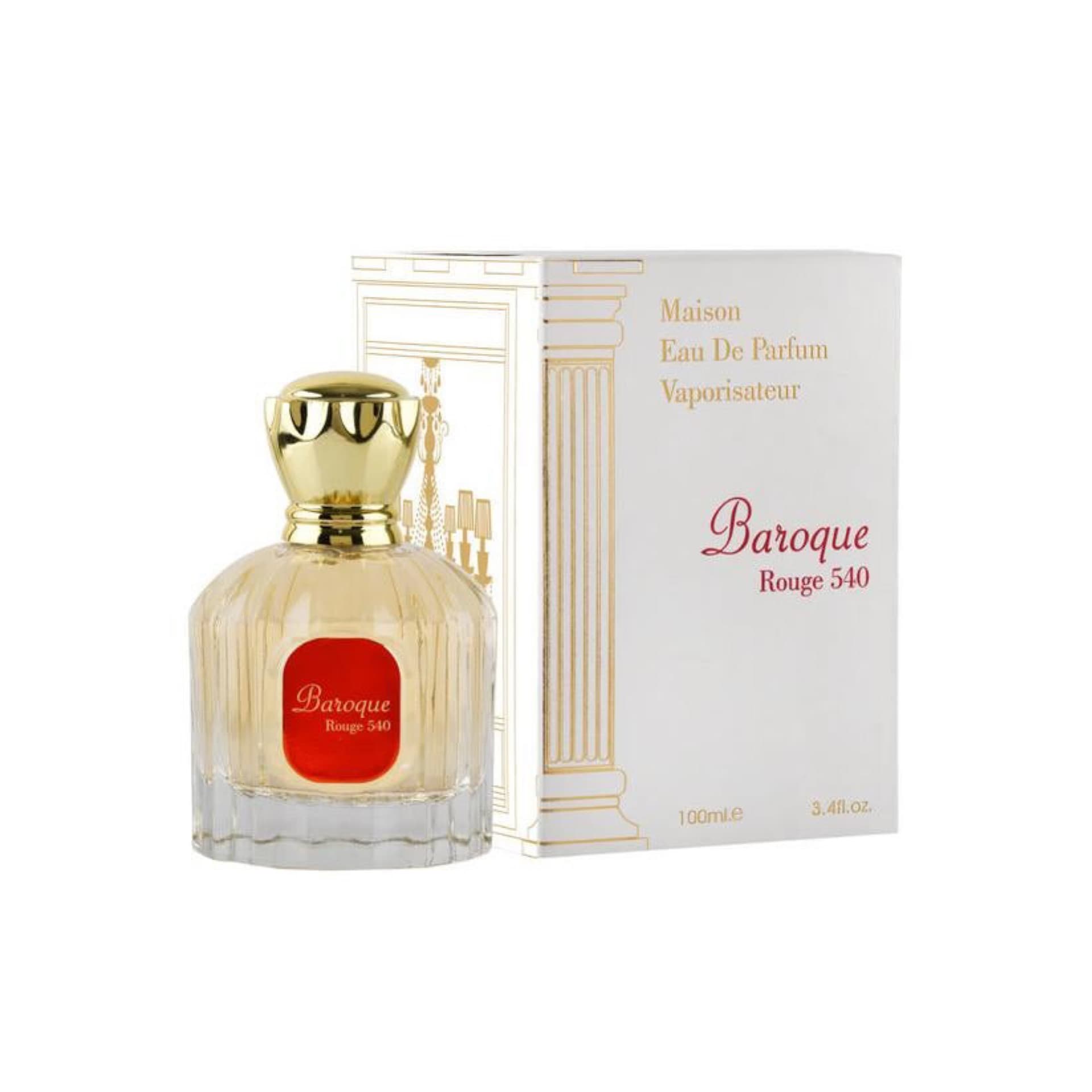 Baroque Rouge 540 de Maison Alhambra para EDP unisex en spray de 100 ml (Hecho en los Emiratos Árabes Unidos)