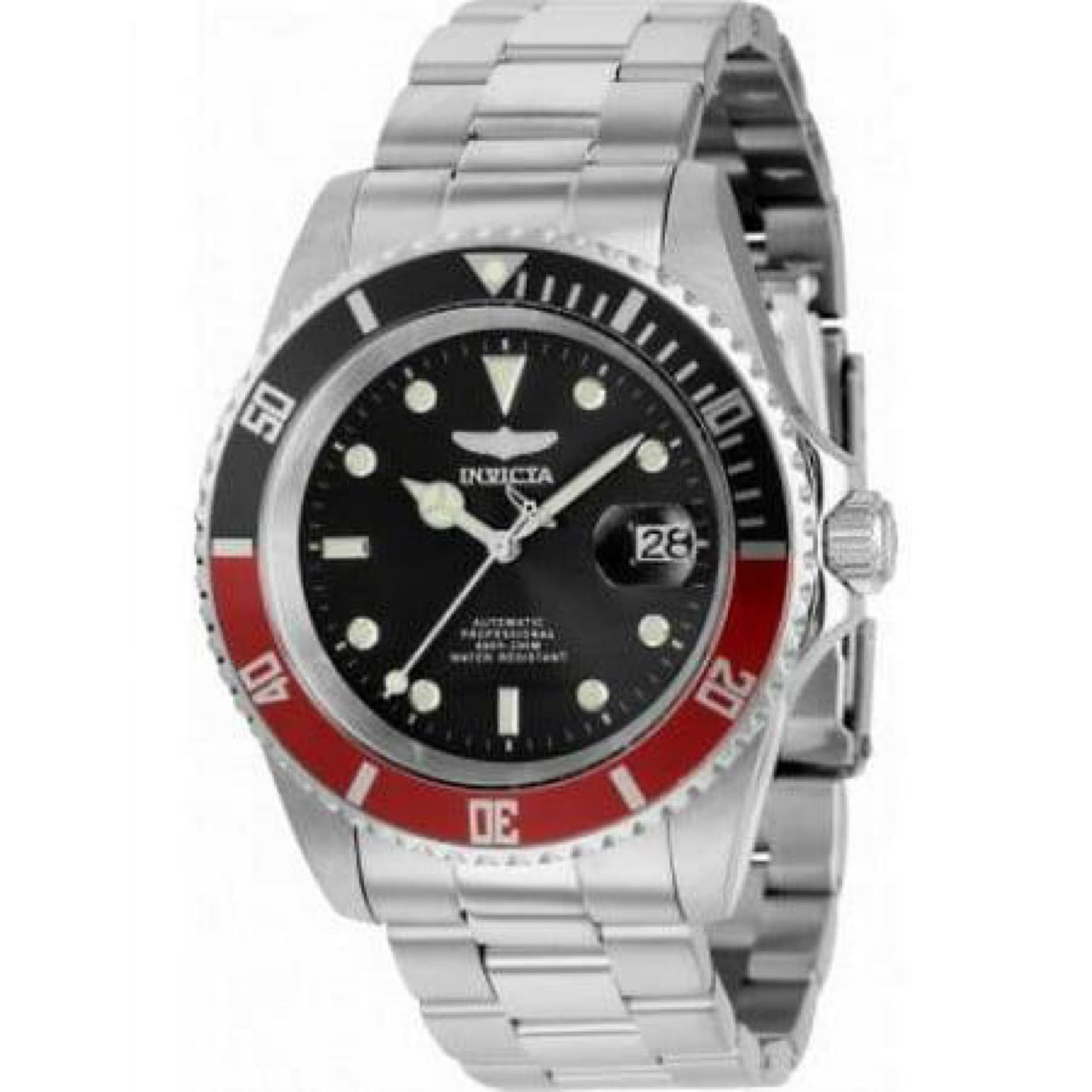 9403O BXL Reloj Invicta para hombre, modelo S Pro Diver automático de 3 agujas con esfera negra