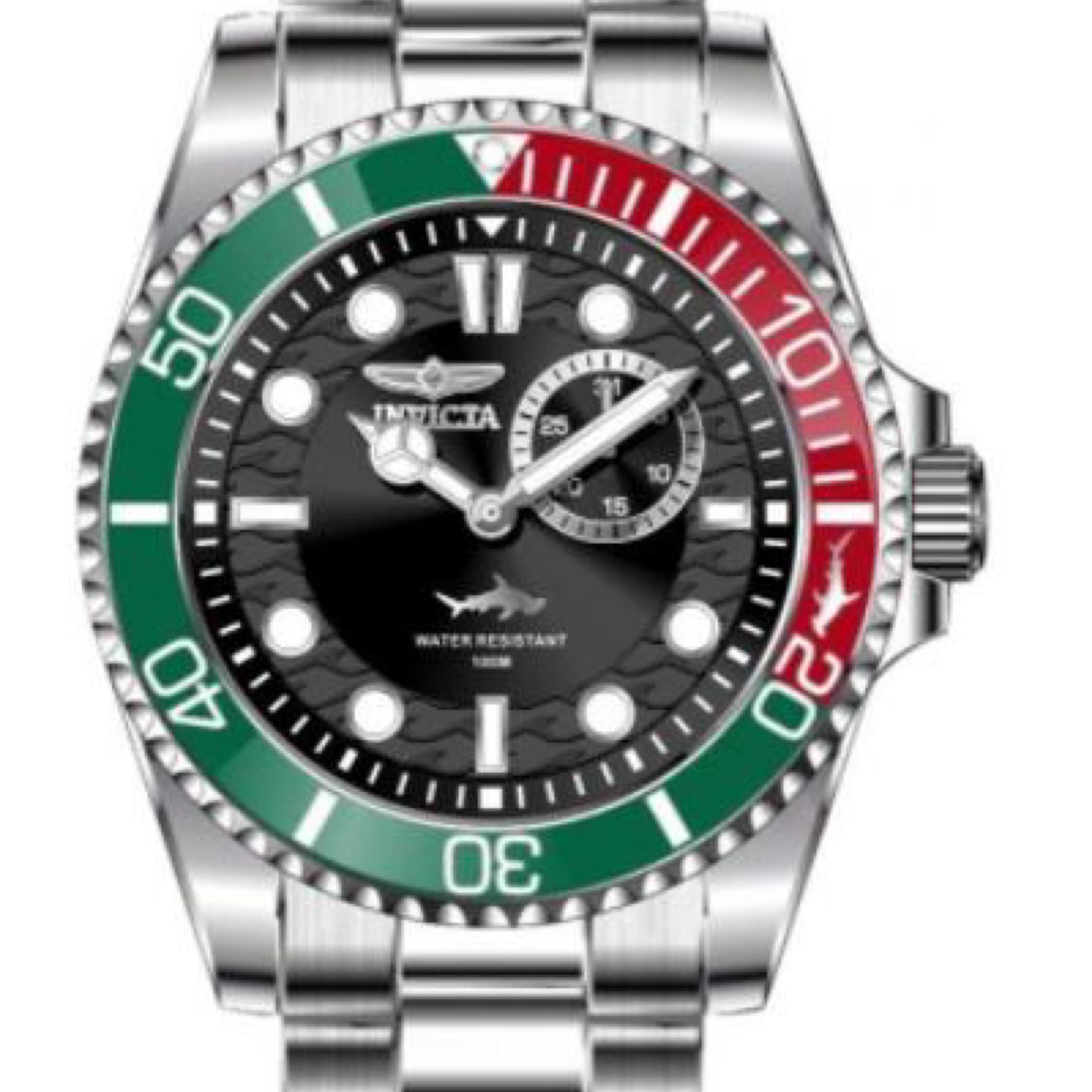 49272 Reloj de buceo profesional para hombre de 43 mm, cuarzo, multifunción, esfera negra con acabado rayos de sol