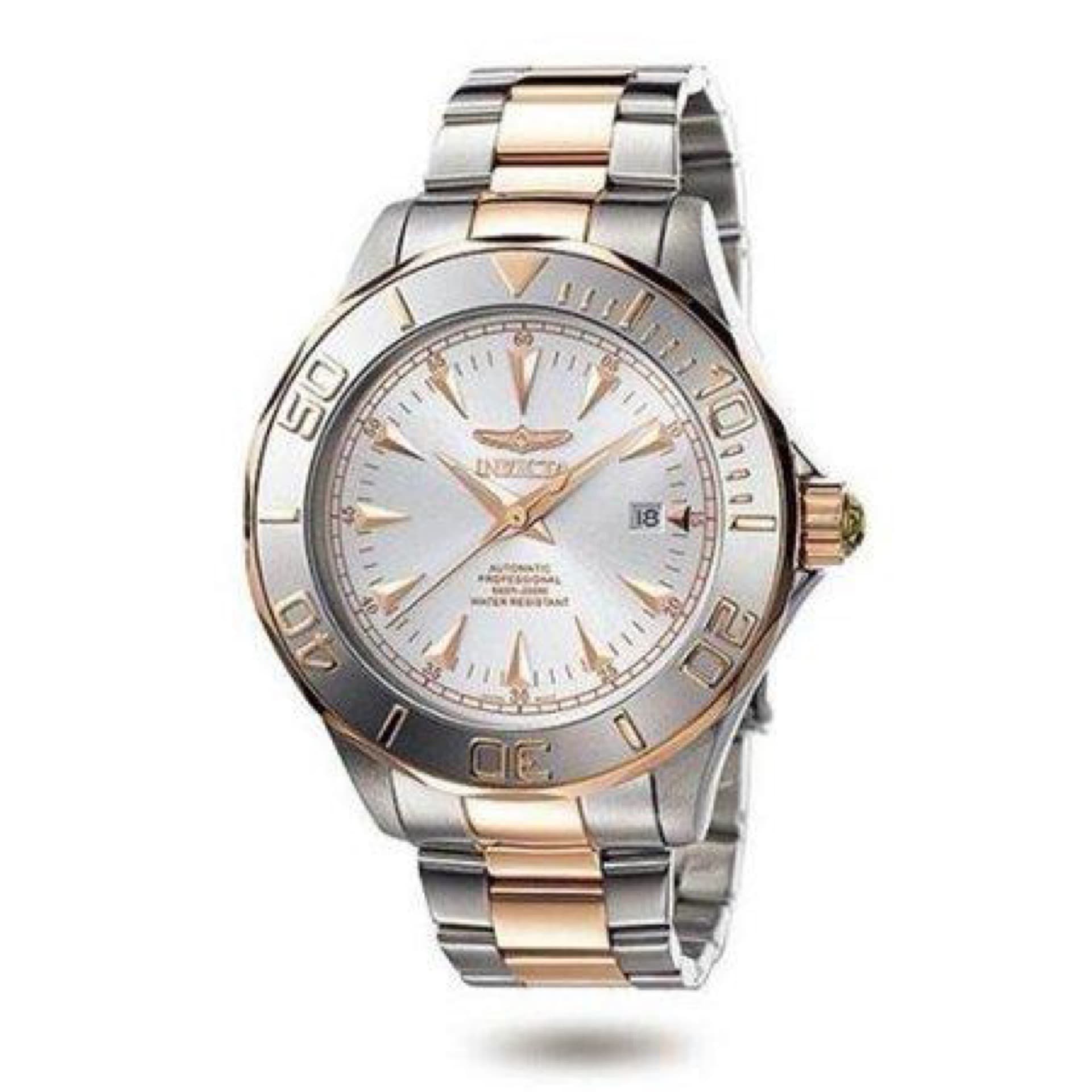 7112 Reloj automático Invicta para hombre, de 3 agujas, con esfera plateada