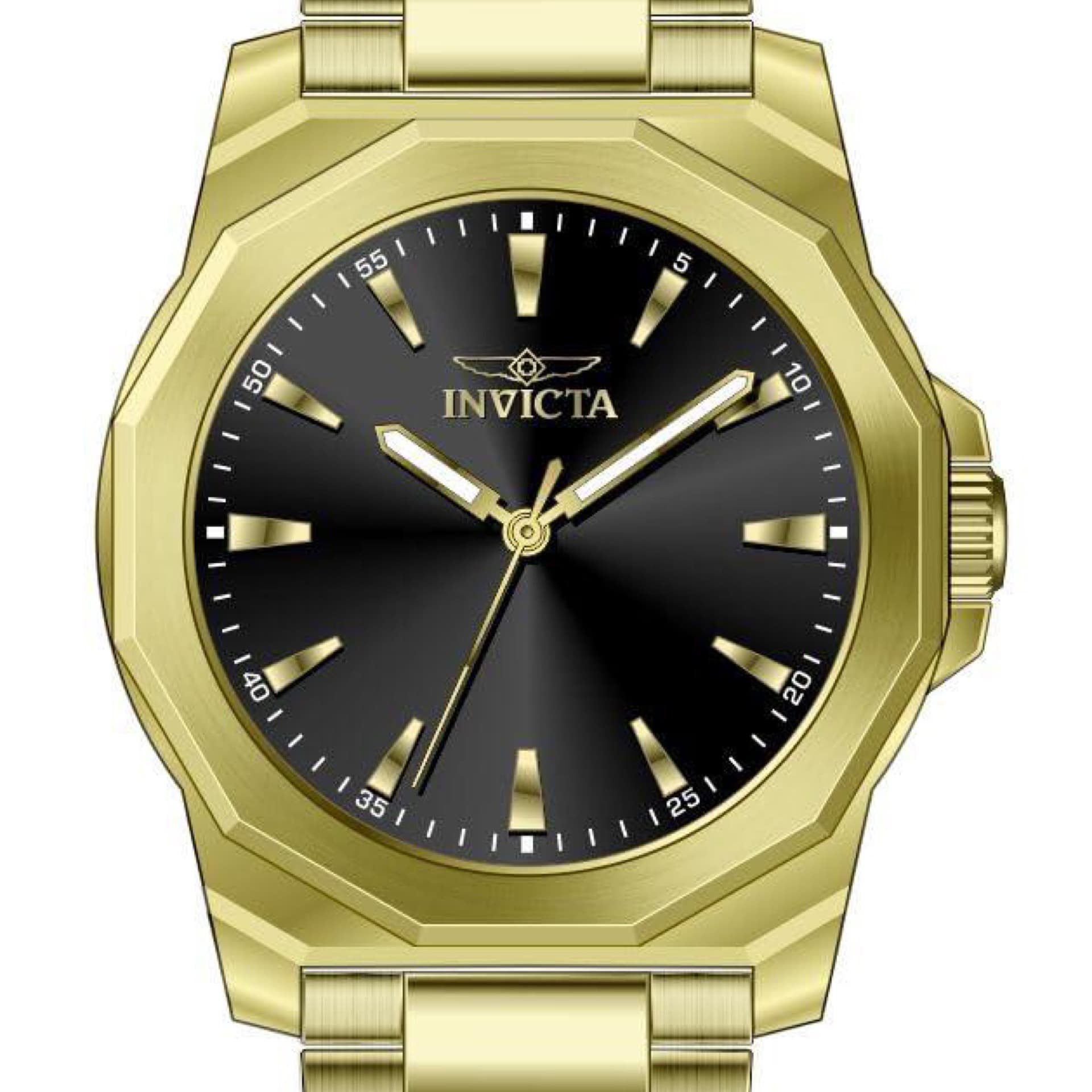 46839 Reloj de cuarzo Invicta Speedway para hombre, 42 mm, acero inoxidable, color dorado (Modelo: 46839)