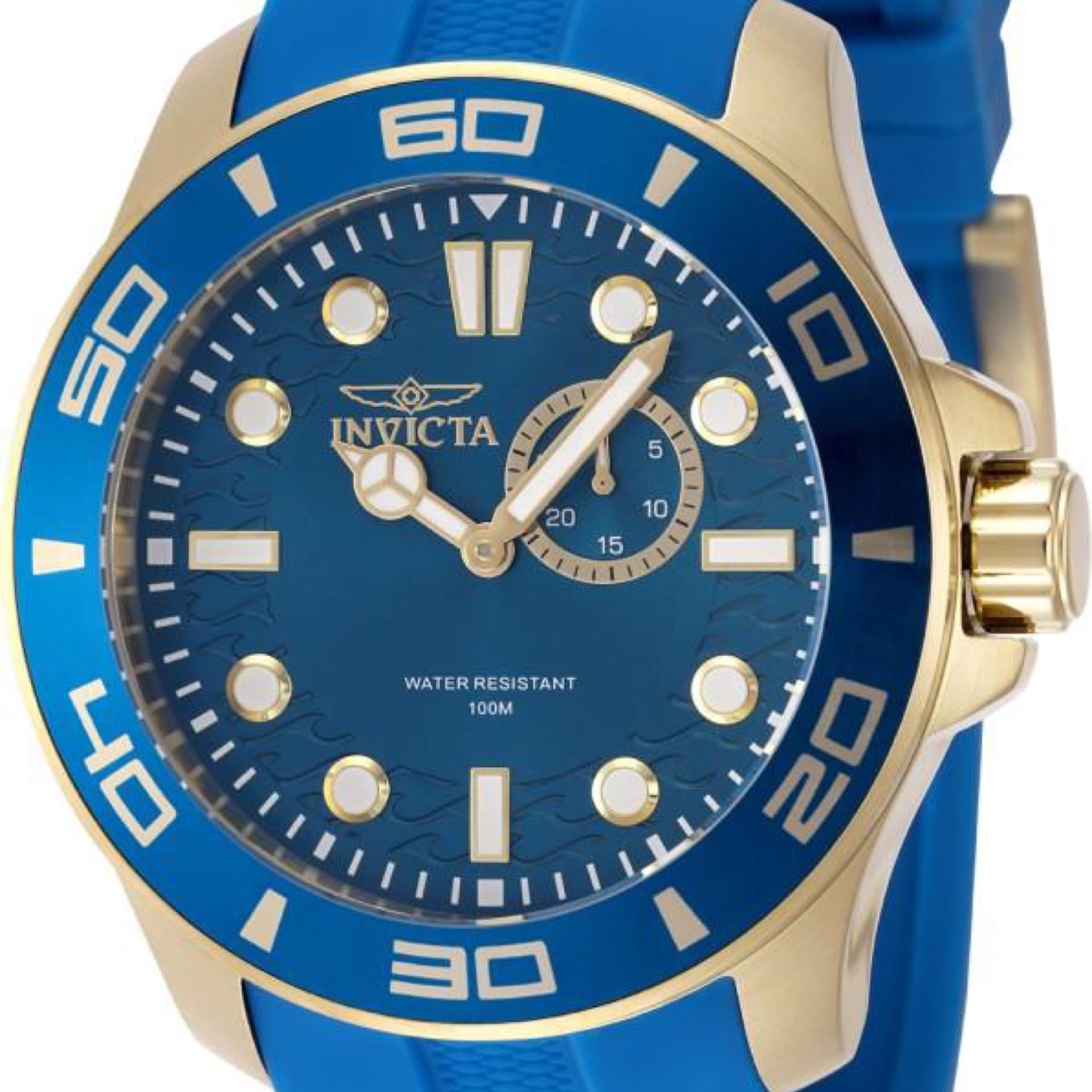 49270 Reloj de buceo profesional para hombre de 50 mm, cuarzo VD72, esfera azul